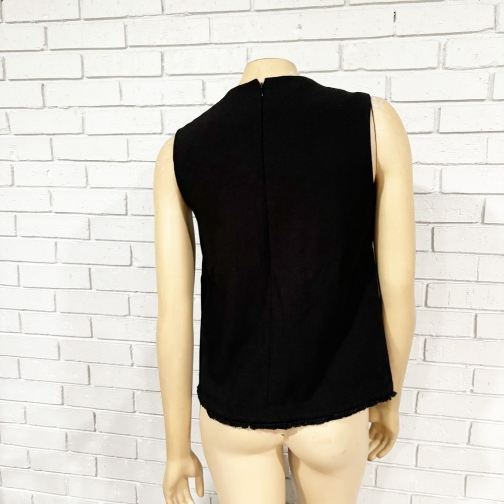Victoria Beckham for Target Black Shell Fringe Hem Tank Boho Festival Size Small - Picture 4 of 9